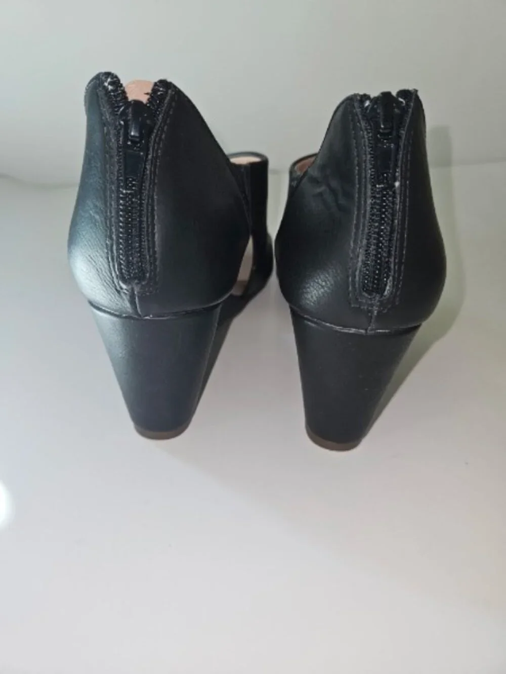 Journee Collection Black Slingback Wedge